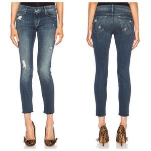 Mother The Looker Ankle Skinny Jeans In Alley Cat Distressed Women’s Size 27